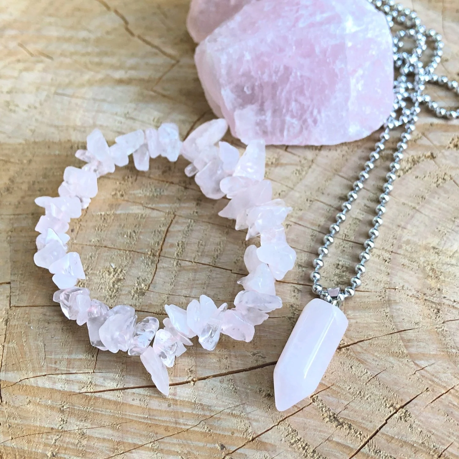 Small healing clearance crystal necklace